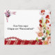Cartão Postal Moldura para foto "Flores e corações" (Frente)