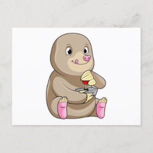 Cartão Postal Mole como jogador com Joystick