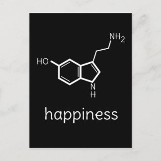 Cartão Postal moléculas de serotonina felizes
