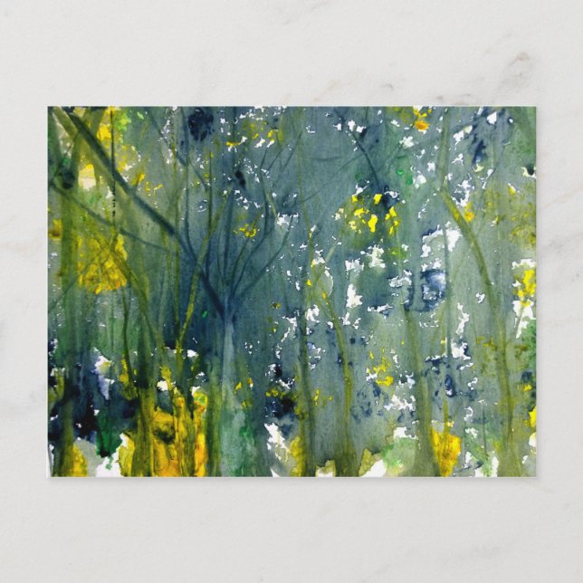 Cartão Postal Molhado Em Aquarela Molhada (Frente)