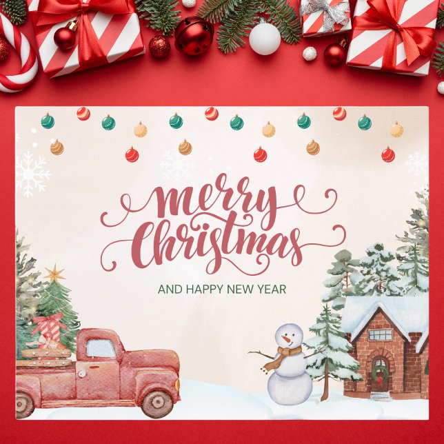 Cartão Postal Molho Vermelho e Verde Feliz Natal (Criador carregado)