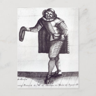 Cartão Postal Moliere como Sganarelle em "L'Ecole des Maris"