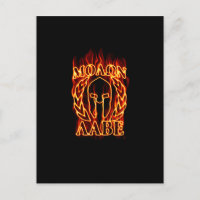 Molon Labe Spartan Warrior em Chamas