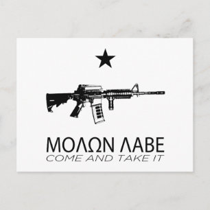 Cartão Postal Molon Labe - Venha E Pegue