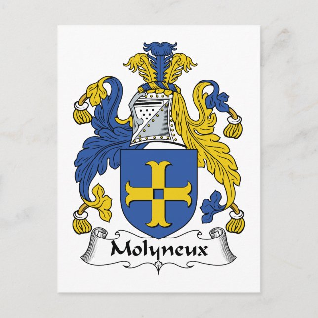Cartão Postal Molyneux Family Crest (Frente)