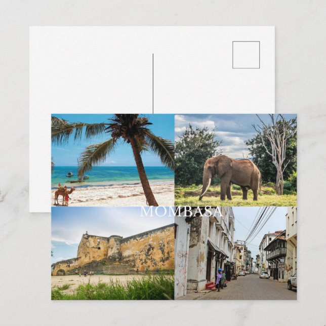Cartão postal Mombasa (Frente/Verso)