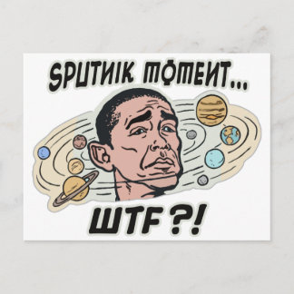 Cartão Postal Momento Sputnik Engraçado Obama