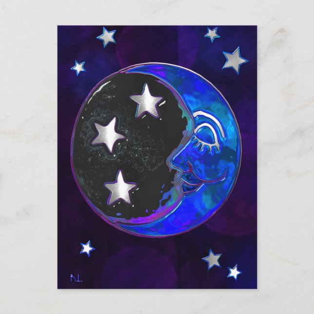 Cartão Postal Momentos Celestiais Arte Folclórica Bêmica SOMENTE (Frente)