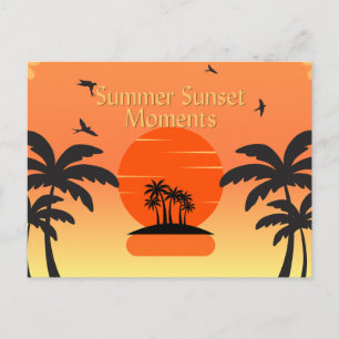 Cartão Postal Momentos do Pôr do Sol de Verão