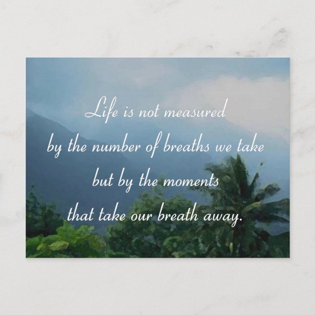 Cartão Postal Momentos Que Levam Nosso Fôlego Longe (Frente)