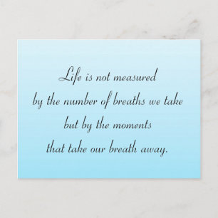 Cartão Postal Momentos Que Levam Nosso Fôlego Longe