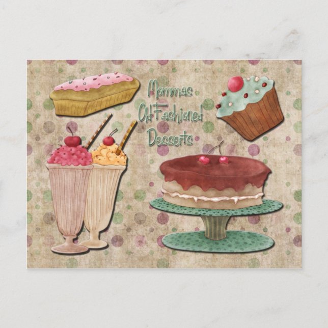 Cartão Postal Mommas Velhos Desserts Fashiados (Frente)