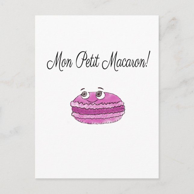 Cartão Postal Mon Petit Macaron (Frente)