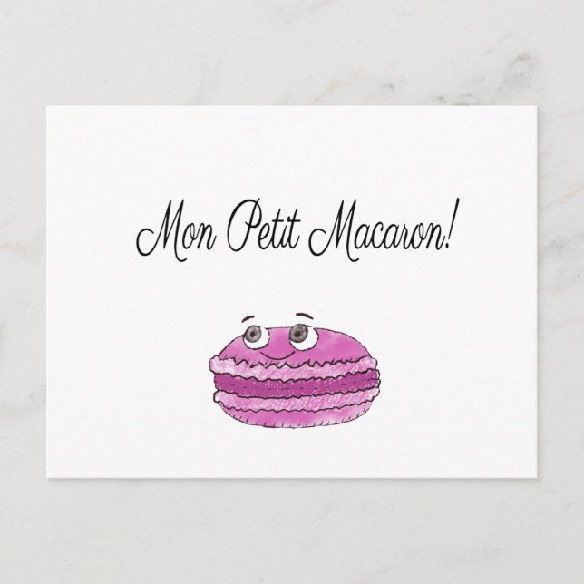 Cartão Postal Mon Petit Macaron (Frente)