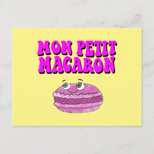 Cartão Postal Mon Petit Macaron Retro Groovy Text