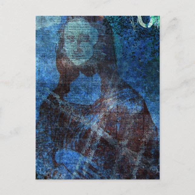 Cartão Postal Mona Azuis (Frente)