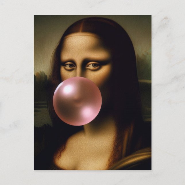 Cartão Postal Mona Lisa (Frente)
