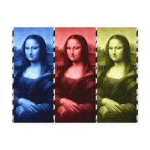 Mona Lisa Animal Imprime Cores Primárias