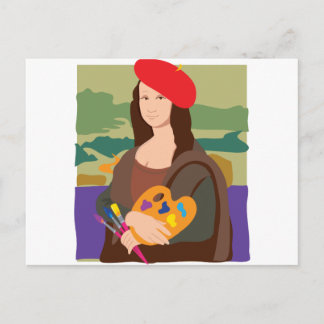 Cartão Postal Mona Lisa Artist
