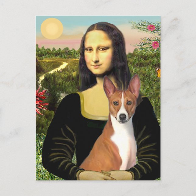 Cartão Postal Mona Lisa - Basenji 1 (Frente)