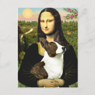 Cartão Postal Mona Lisa - Cardigan Welsh Corgi