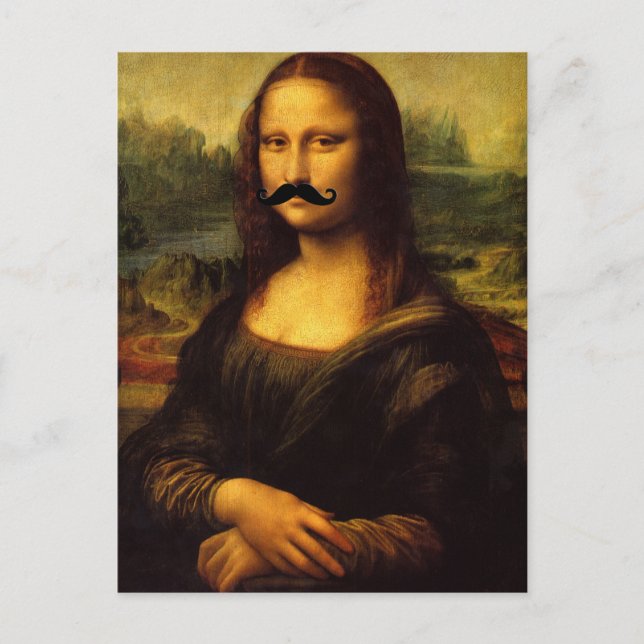 Cartão Postal Mona Lisa Com bigode (Frente)