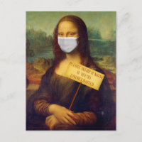 Mona Lisa diz, por favor, Vista uma máscara
