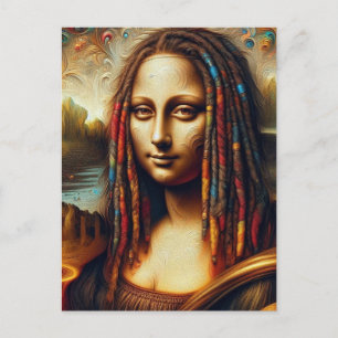 Cartão Postal Mona Lisa Dreadlocks