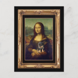 Cartão Postal Mona Lisa e seu Rottweiler