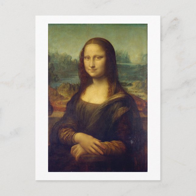 Cartão Postal Mona Lisa, Leonardo da Vinci (Frente)