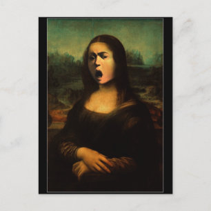 Cartão Postal Mona Lisa Medusa Caravaggio