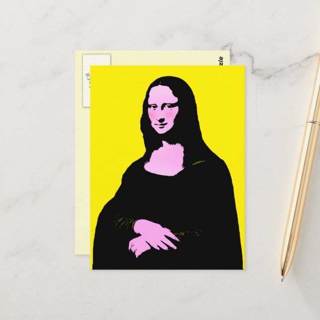 Cartão Postal Mona Lisa Pop Art  (Frente/Verso In Situ)