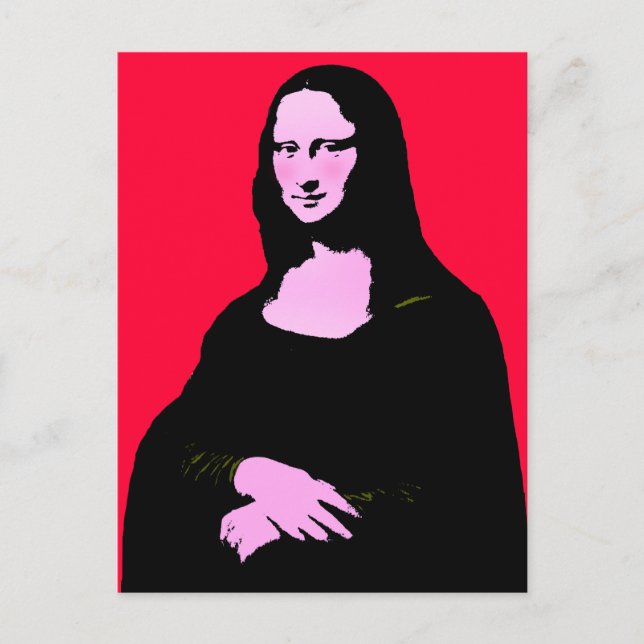 Cartão Postal Mona Lisa Pop Art (Frente)