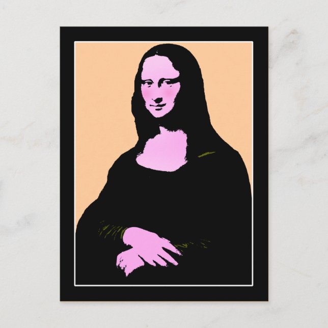 Cartão Postal Mona Lisa Pop Art (Frente)