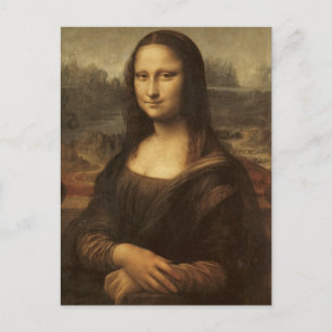 Cartão Postal Mona Lisa por Leonardo da Vinci por volta de 1505-