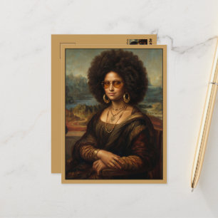 Cartão Postal Mona Lisa Preta Legal