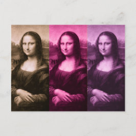 Cartão Postal Mona Lisa Purple Chocolate Rosa