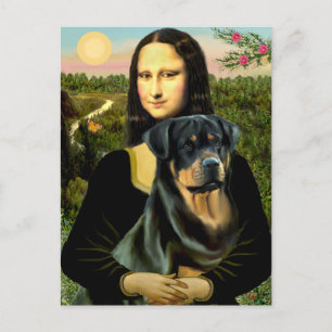 Cartão Postal Mona Lisa - Rottweiler (#3)