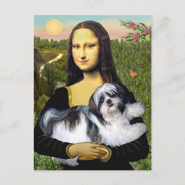 Cartão Postal Mona Lisa - Shih Tzu (A-ld) (Frente)