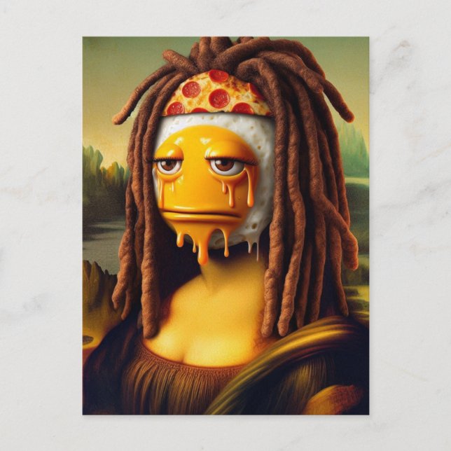 Cartão Postal Mona Tristeza Sobre Os Preços Dos Ovos (Frente)