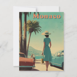 Cartão Postal Mônaco 50 vintage