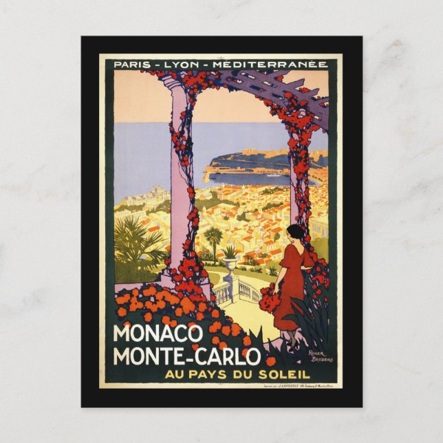 Cartão Postal Monaco Monte Carlo (Frente)