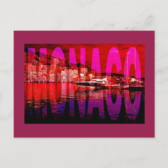 Cartão Postal mônaco monte carlo (Frente)