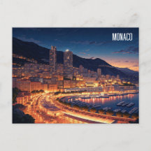 Mônaco Monte Carlo à noite