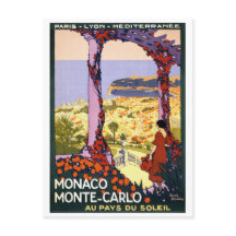 Mônaco. Poster Monte Carlo Restaurado