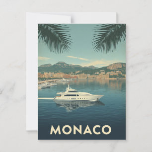 Cartão Postal Mônaco Yacht Harbor Viagem
