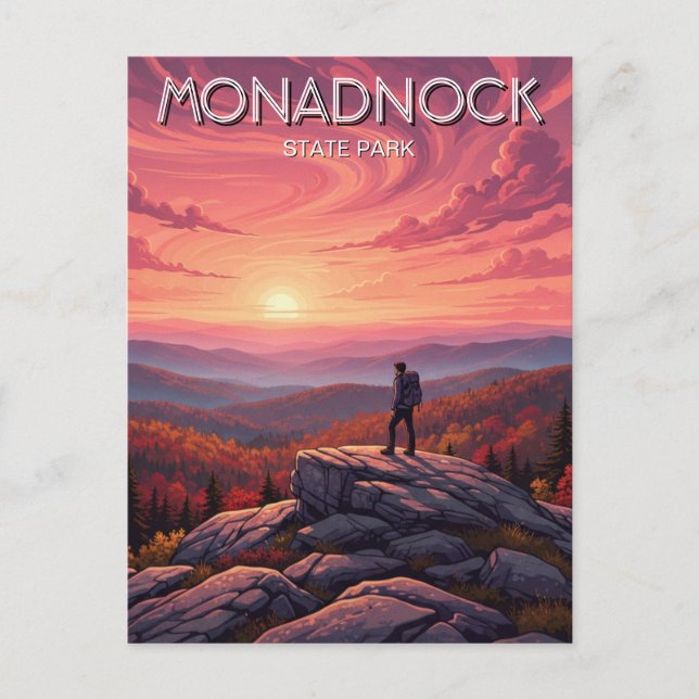 Cartão Postal Monadnock New Hampshire Viagem (Frente)