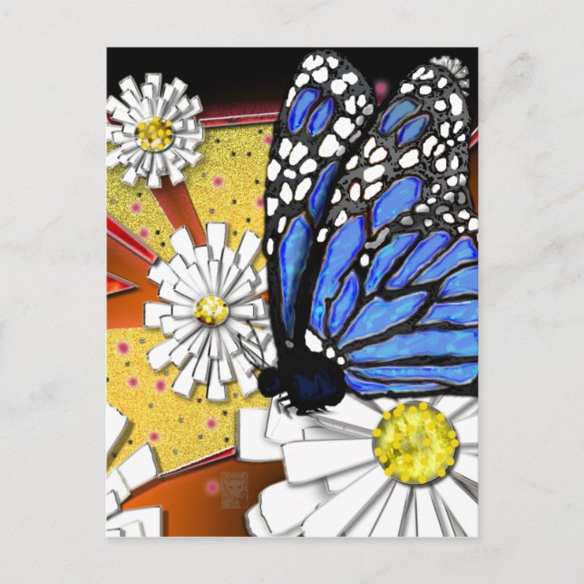 Cartão Postal monarca azul (Frente)