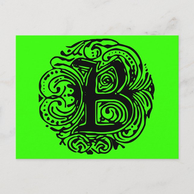 Cartão Postal Monarchia Black "B" (Frente)