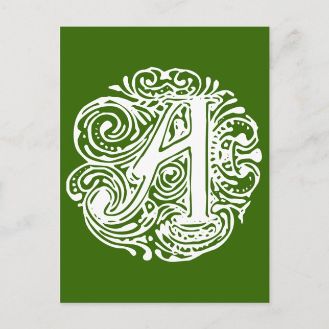 Cartão Postal Monarquia - Letra branca "A" (Frente)